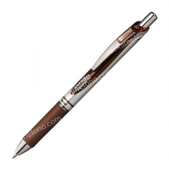 στυλο pentel energel metal tip 0,7mm καφε 02.12.0115