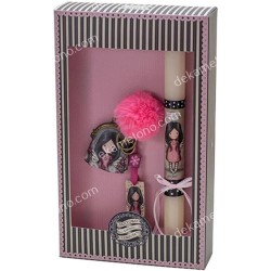 SANTORO GORJUSS CANDLE WITH WALLET AND KEYCHAIN LITTLE WINGS 