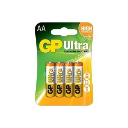 ULTRA ALKALI BATTERY AA PACKAGE OF 4 PIECES GP 