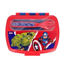 AVENGERS COMIC HEROES FOOD CONTAINER WITH CUTLERY