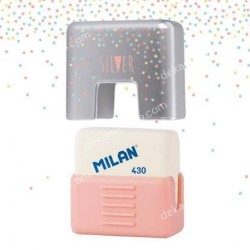 Eraser with SILVER MILAN PROTECTIVE CASE