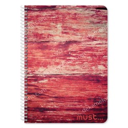 SPIRAL NOTEBOOK 17*25 MUST WOODS 3 SUBJECTS, 90 SHEETS