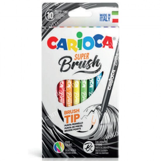 μαρκαδοροι carioca super brush 10tem 02.03.0049