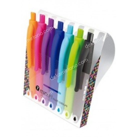 στυλο mini p1 touch colors - σετ 7 χρωματα milan 02.12.0323