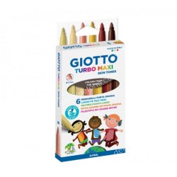 ΜΑΡΚΑΔΟΡΟΙ GIOTTO SKINTONES TURBO MAXI 6ΤΕΜ