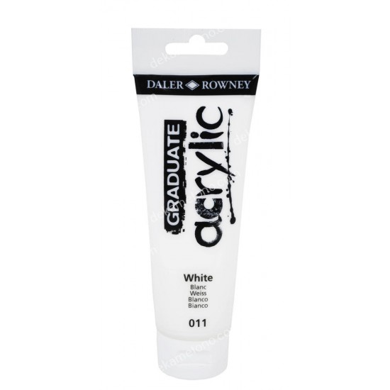 ακρυλικο χρωμα ζωγραφικησ graduate acrylic 120ml white 02.06.0021