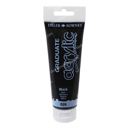 ακρυλικο χρωμα ζωγραφικησ graduate acrylic 120ml black 02.06.0022