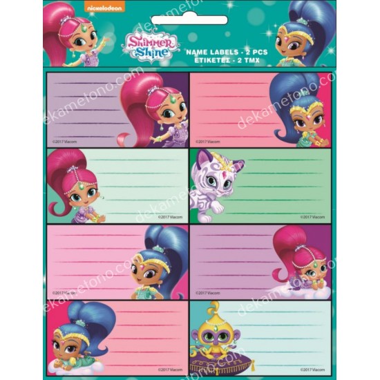 ετικετεσ σχολικεσ shimmer & shine 02.30.0029