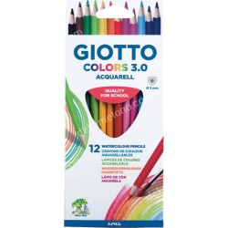 ΞΥΛΟΜΠΟΓΙΕΣ ΑΚΟΥΑΡΕΛΑΣ GIOTTO COLORS 3.0 12TEM