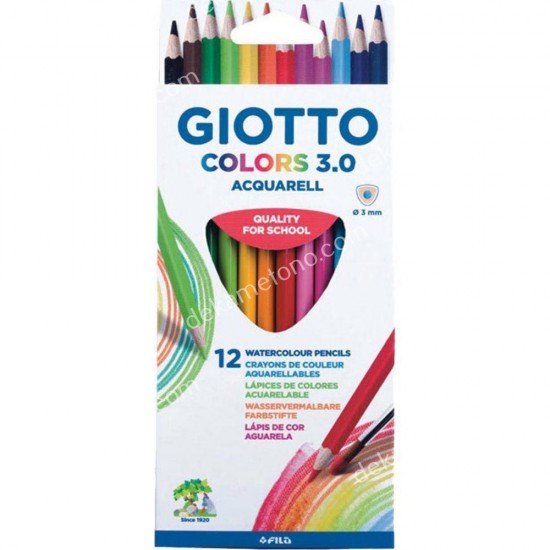 ξυλομπογιεσ ακουαρελασ giotto colors 3.0 12tem 02.05.0031