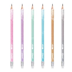 μολυβι faber castell grip sparkle παστελ γκρι 02.14.0025