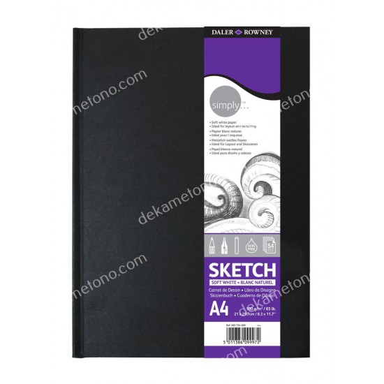 μπλοκ σχεδιου daler rowney simply sketchbook a4 hardbound 54 φυλλα 02.08.0096