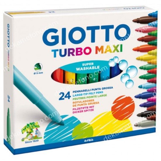 μαρκαδοροι giotto turbo maxi 24τεμ 02.03.0039