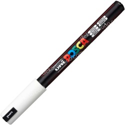 ΜΑΡΚΑΔΟΡΟΣ ΛΕΠΤΟΣ UNI POSCA  0.7mm PC-1MR ΑΣΠΡΟ