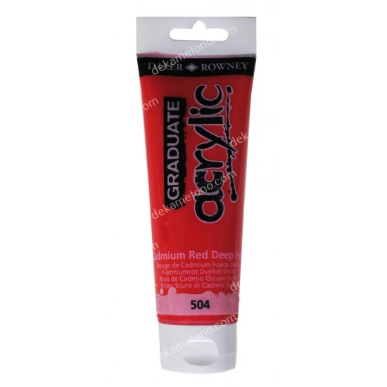 ακρυλικο χρωμα ζωγραφικησ graduate acrylic 120ml cad red deep hue 02.06.0027