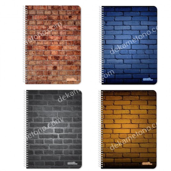 τετραδιο σπιραλ α4 1 θεμα, 30 φυλλα must bricks 02.11.0359