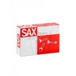 ΔΙΠΛΟΚΑΡΦΑ SAX ΝΟ3 συνδετηρεσ χρωματιστοι ριγε 3cm 100τεμ 01.09.0006