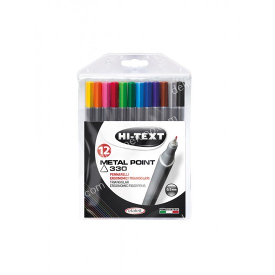 μαρκαδορακια ψιλησ γραφησ metal point 12χρωματα 02.12.0295