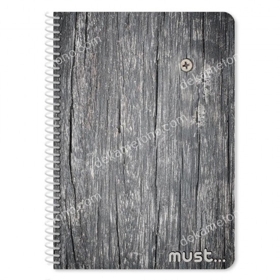 τετραδιο σπιραλ α4 must woods 1θεματοσ, 30 φυλλα 02.11.0364