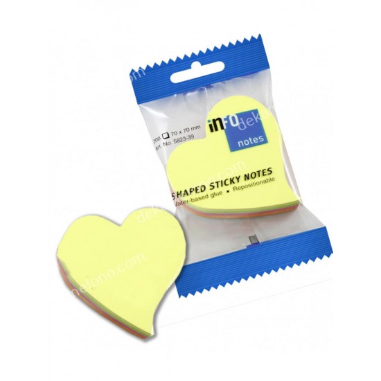 χαρτακια σημειωσεων αυτοκολλητα καρδια 4 χρωματα 01.01.0036