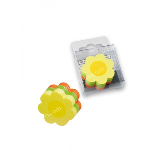 χαρτακια σημειωσεων αυτοκολλητα μινι λουλουδι 3 χρωματα 01.01.0032