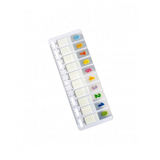 σελιδοδεικτεσ 10 αριθμων με πλαστικο χαρακα 01.01.0020