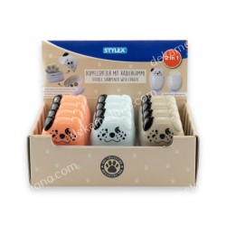 ΞΥΣΤΡΑ ΔΙΠΛΗ ΚΑΙ ΓΟΜΑ DOG COLLECTION 3 ΧΡΩΜΑΤΑ ΚΑΙ ΣΧΕΔΙΑ STYLEX