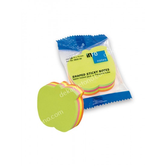 χαρτακια σημειωσεων αυτοκολλητα μηλο 4 χρωματα 01.01.0038