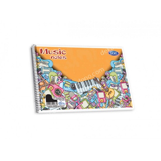 τετραδιο μουσικησ σπιραλ πλαγιο 17χ25 φ.40/5 skag 02.11.0111