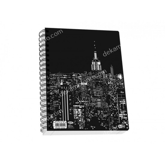 τετραδιο σπιραλ black and white a4 2θεματων νο9072 skag 02.11.0334