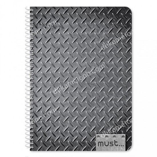 τετραδιο σπιραλ b5 must meta 2 θεματων, 60 φυλλα 02.11.0301