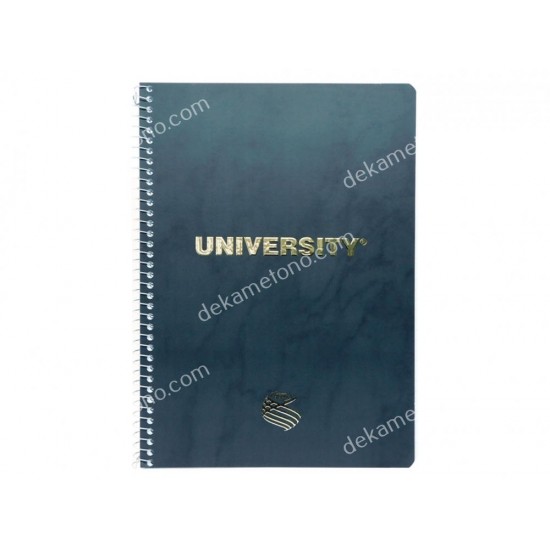 τετραδιο σπιραλ university gold 17*25 2θεματων νο9082 skag 02.11.0330
