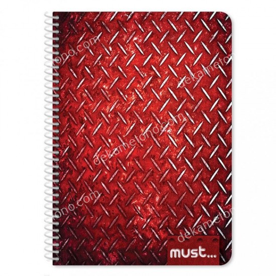 τετραδιο σπιραλ b5 must meta 3 θεματων, 90 φυλλα 02.11.0302