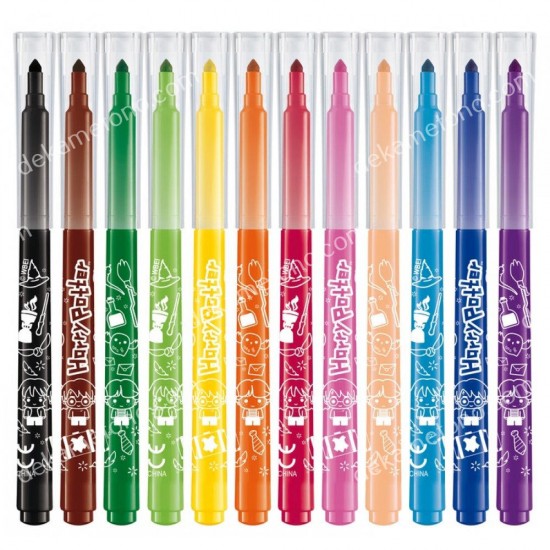 μαρκαδοροι harry potter x 12 σε πλαστικη θηκη 02.03.0050