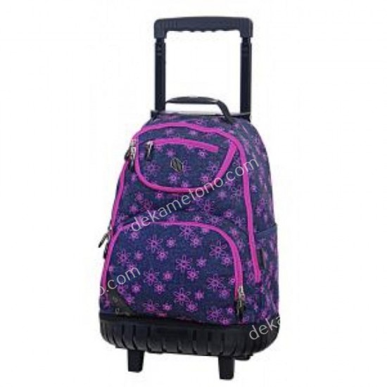 τσαντα trolley pulse wheels jeans flower 120826 03.02.0000