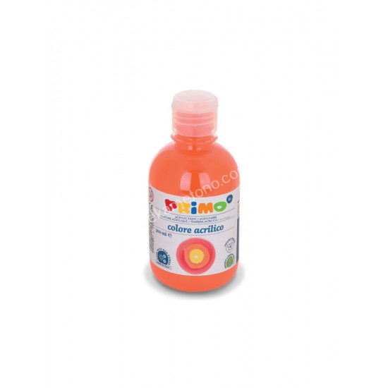 ακρυλικη τεμπερα μπουκαλι 300ml fluo πορτοκαλι primo 02.04.0095
