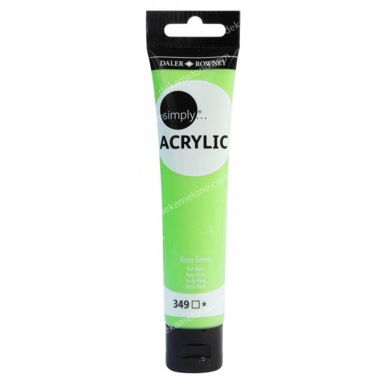 ακρυλικο χρωμα ζωγραφικησ simply 75 ml neon green 02.06.0033