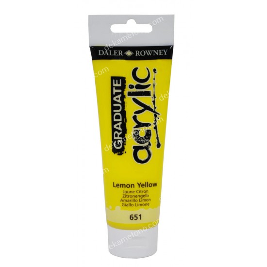ακρυλικο χρωμα ζωγραφικησ graduate acrylic 120ml lemon yellow 02.06.0029