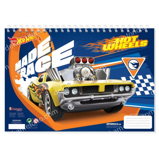 μπλοκ ζωγραφικησ hot wheels 02.08.0091