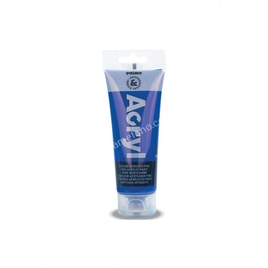 ακρυλικο χρωμα σωληναριο 75ml μπλε ultramarine primo 02.04.0088