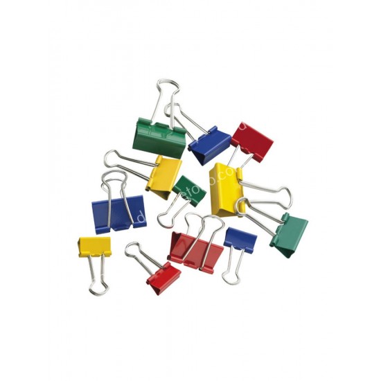πιαστρα κλιπ χρωματιστη 19,25,32 μμ ασορτι χρωματα, κουτι 12 τεμαχιων westcott 01.09.0011
