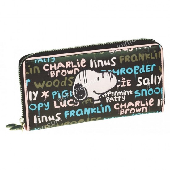 πορτοφολι μεγαλο με φερμουαρ stripe snoopy 08.00.0341