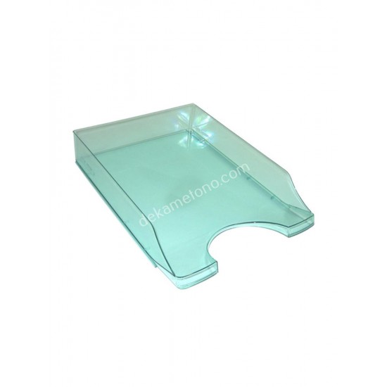 χαρτοθηκη πλαστικη διαφανη μπλε describo 01.14.0136