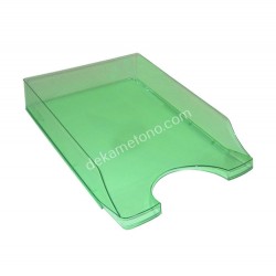 ΧΑΡΤΟΘΗΚΗ ΠΛΑΣΤΙΚΗ ΔΙΑΦΑΝΗ ΠΡΑΣΙΝΗ DESCRIBO