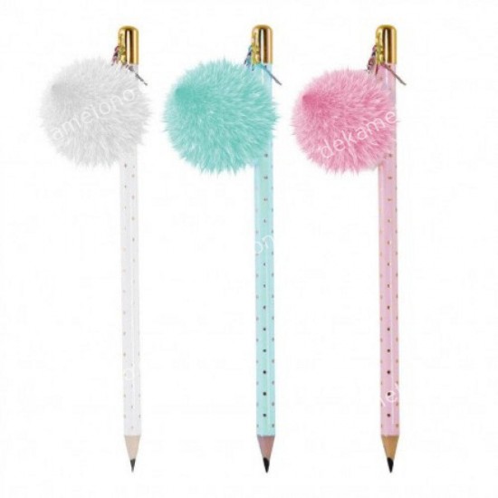 μολυβι με πομ πομ 2ηβ tesoro 02.14.0158