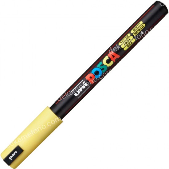 μαρκαδοροσ λεπτοσ uni posca 0.7mm pc-1mr κιτρινο 02.03.0082