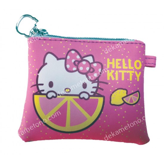 πορτοφολακι- μπρελοκ hello kitty lemonade 11χ9cm gim 08.00.0359