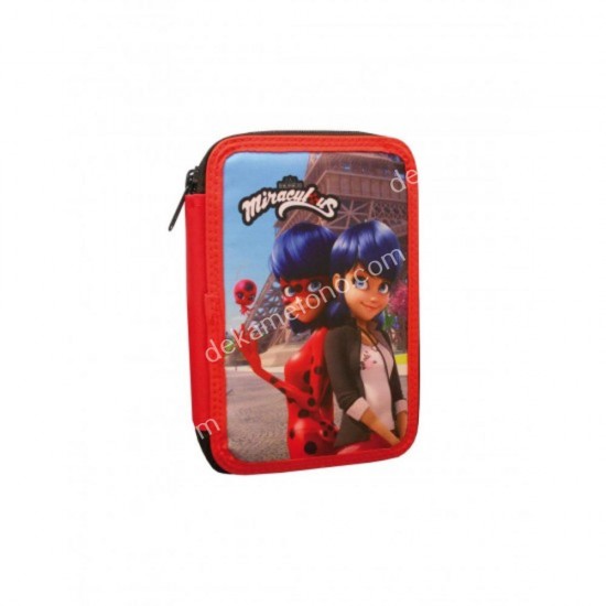 κασετινα γεματη διπλη gim miraculous ladybug 346-01100 04.00.0019