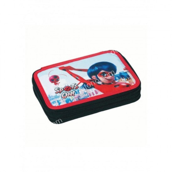 κασετινα γεματη διπλη gim miraculous ladybug 346-03100 04.00.0018