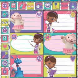 ΕΤΙΚΕΤΕΣ ΜΕ ΑΥΤΟΚΟΛΛΗΤΑ DOC MCSTUFFINS